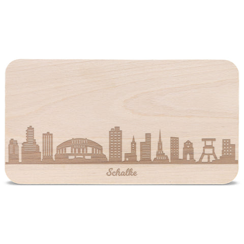 Frühstücksbrettchen Skyline Schalke