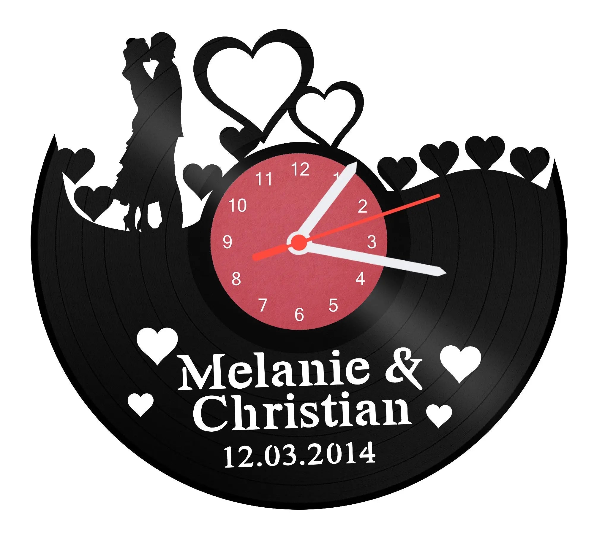 Wanduhr aus Vinyl "Ach Du Liebe Zeit"1