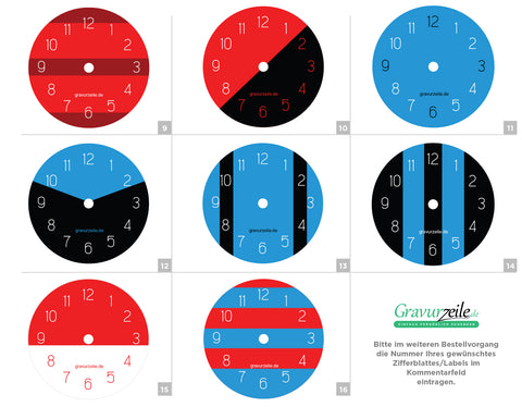 Schallplattenuhr Gladbach Fan Uhr Colored