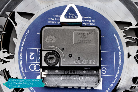 Schallplattenuhr Skyline Gladbach