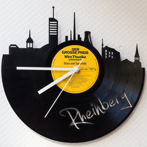 Schallplattenuhr Skyline Rheinberg
