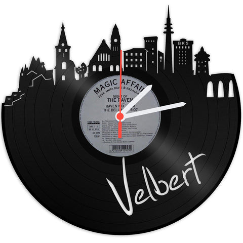 Schallplattenuhr Skyline Velbert