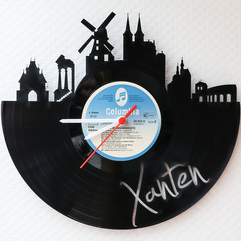 Schallplattenuhr Skyline Xanten