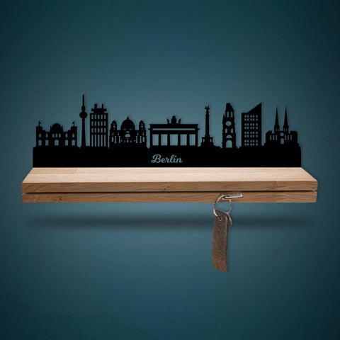 Schlüsselleiste Holz Skyline Berlin