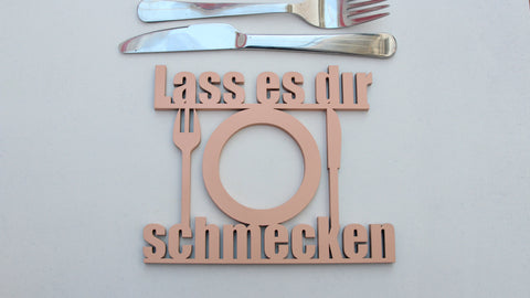 Lass es Dir schmecken Deko Schriftzug