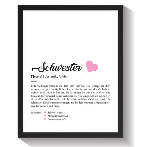 Definition Poster, Kunstdrucke & Worterklärung auf DIN A4 Premium-Foto-Papier