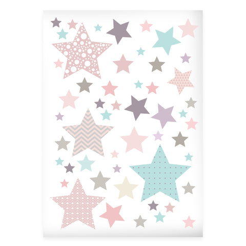 Wandsticker Set Pastell Sterne 2.0