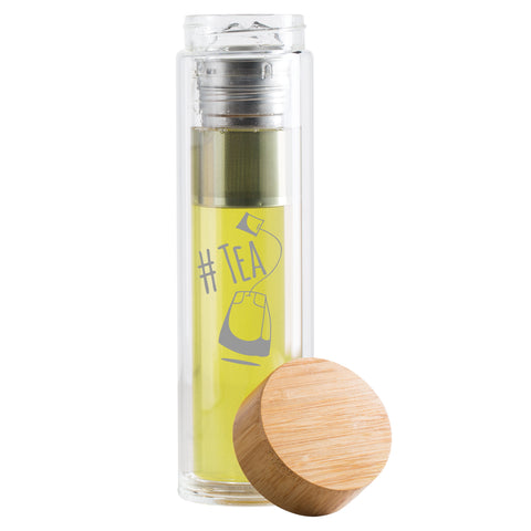 Teeflasche mit Sieb | verschiedene Motive