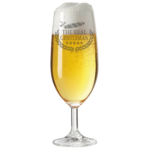 Leonardo Bierglas mit Gravur "The real gentleman"