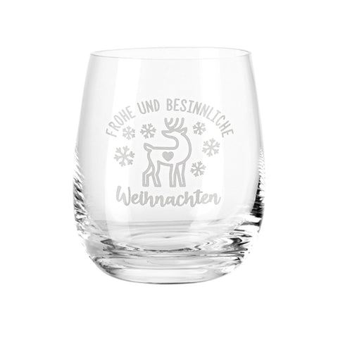 Teelicht mit Gravur - Weihnachtsdeko - Frohe und besinnliche Weihnachten