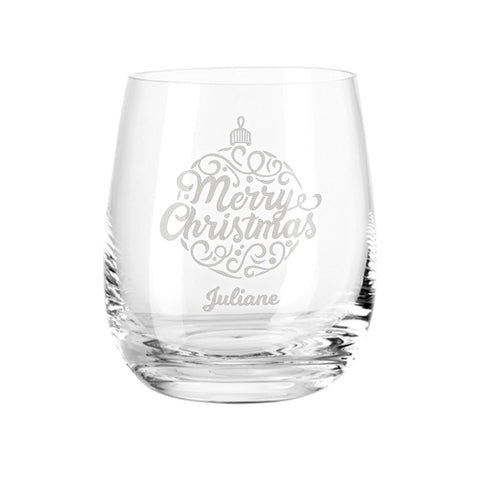 Teelicht mit Gravur - Weihnachtsdeko - Weihnachtskugel - Personalisiert mit Name