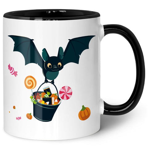 Bedruckte Tasse mit Motiv im Fledermaus Design