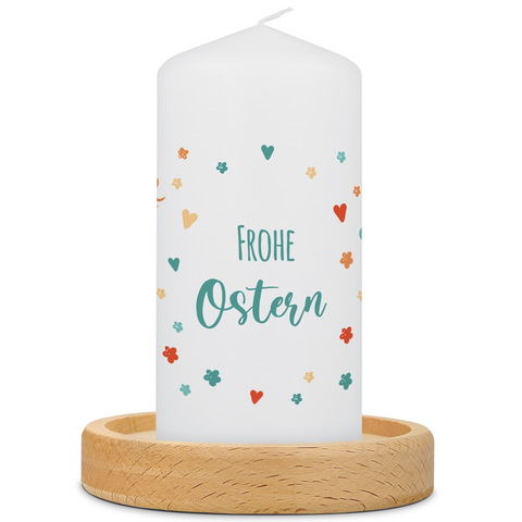 Bedruckte kleine Oster Kerze - Frohe Ostern