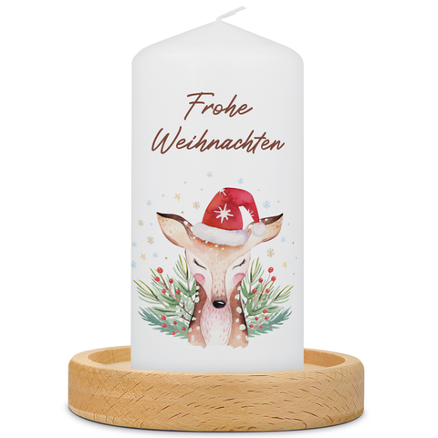 Weihnachtskerze "Reh"