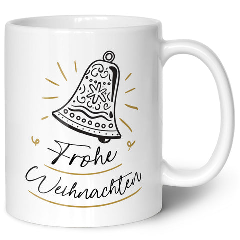 Bedruckte Tasse mit Weihnachtsmotiv im Weihnachtsglocke Design