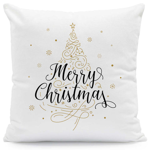 Bedrucktes Kissen mit Motiv im Weihnachtsbaum Design