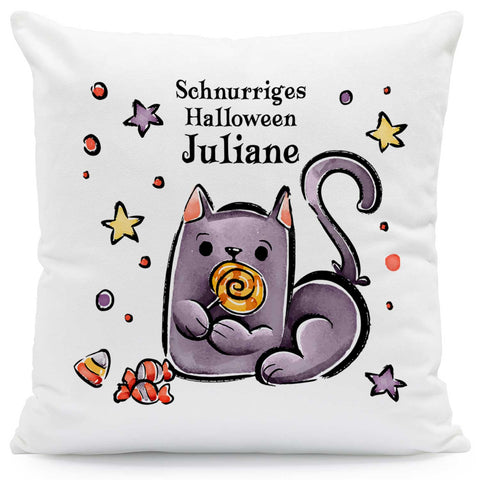Bedrucktes Kissen "Happy Halloween" in versch. Designs
