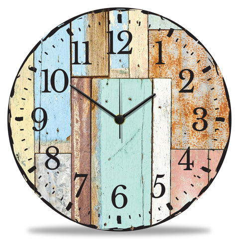 Wanduhr aus Holz Luv Vintage