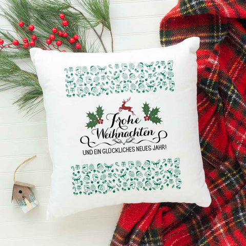 Kissen mit Weihnachtsmotiv - Frohe Weihnachten und neues Jahr - Weihnachtsdeko - Für Sie & Ihn