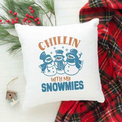 Kissen mit Weihnachtsmotiv - Chilling with my - Weihnachtsdeko - Geschenke für Frauen & Männer