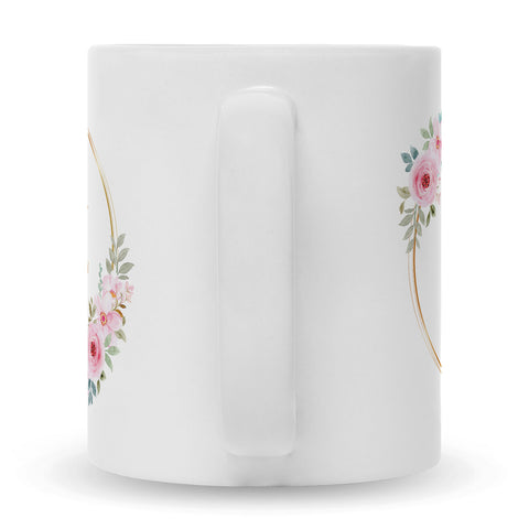Bedruckte Tasse mit Spruch Rosenhochzeit