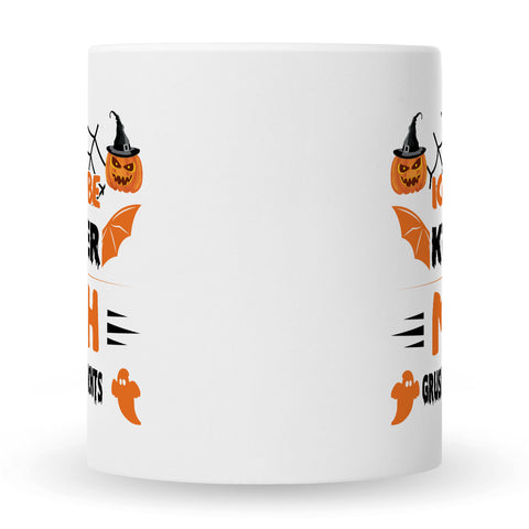 Bedruckte Tasse mit Spruch Ich habe Kinder mich gruselt gar nichts