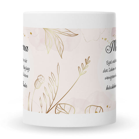 Bedruckte Tasse mit Spruch Mama wenigstens hast du keine hässlichen Kinder