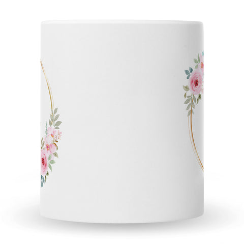 Bedruckte Tasse mit Spruch Rosenhochzeit