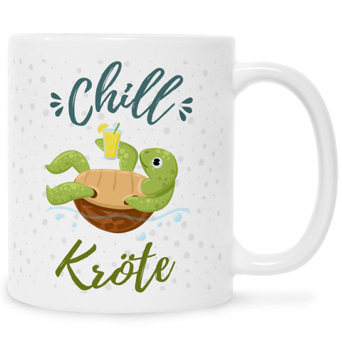 Bedruckte Tasse mit Spruch - Chillkröte