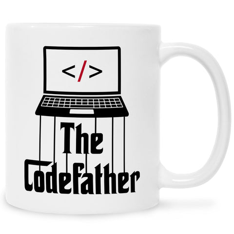 Bedruckte Tasse mit Spruch - The Codefather