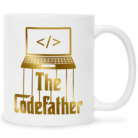 Bedruckte Tasse mit Spruch - The Codefather