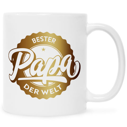Bedruckte Tasse mit Spruch Bester Papa der Welt
