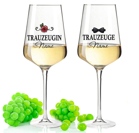 Leonardo Weinglas mit Gravur "Trauzeuge"
