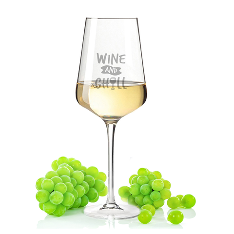 Leonardo Weinglas mit Gravur "Wine and chill"