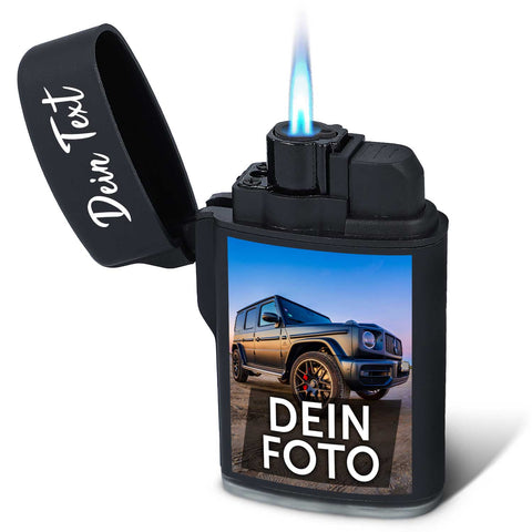 Elektrisches Feuerzeug personalisiert mit eigenem Text und Foto