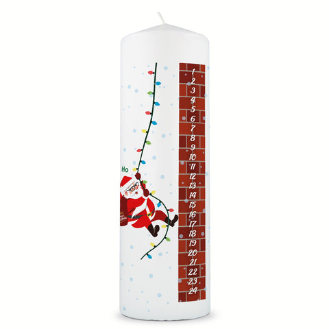 Große Kerze "Countdown" mit Namen & Wunschtext zu Weihnachten
