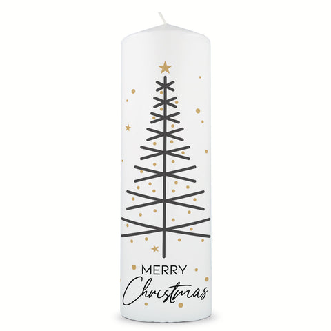 Große Kerze "Tannenbaum modern" zu Weihnachten