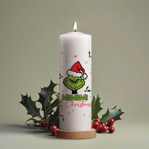 Große Kerze "Grinch Mimimi"