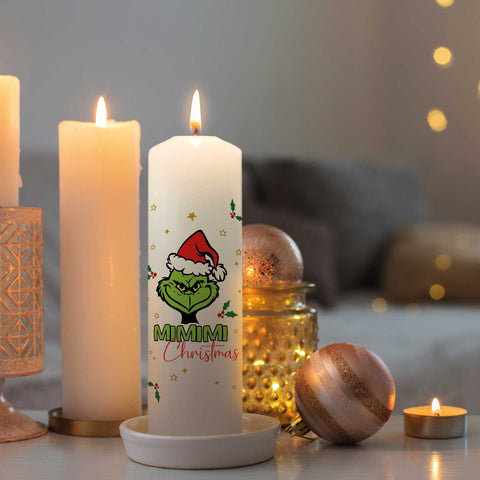 Große Kerze "Grinch Mimimi"
