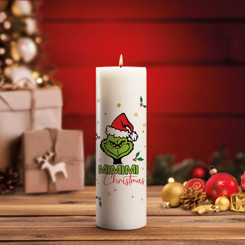 Große Kerze "Grinch Mimimi"