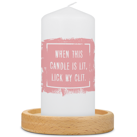 Kleine Kerze mit Spruch "When this Candle is lit"