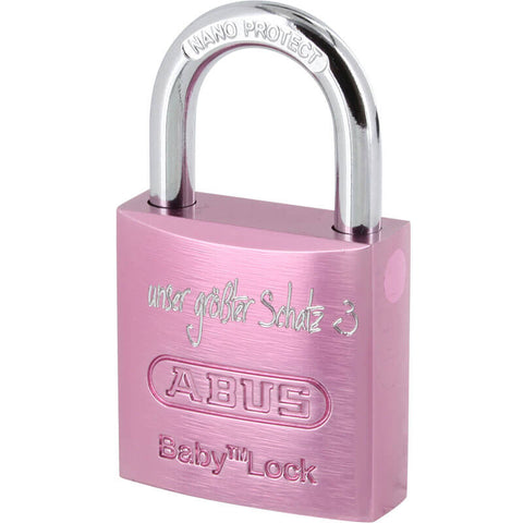 Baby Liebesschloss in Rosa mit edler Gravur