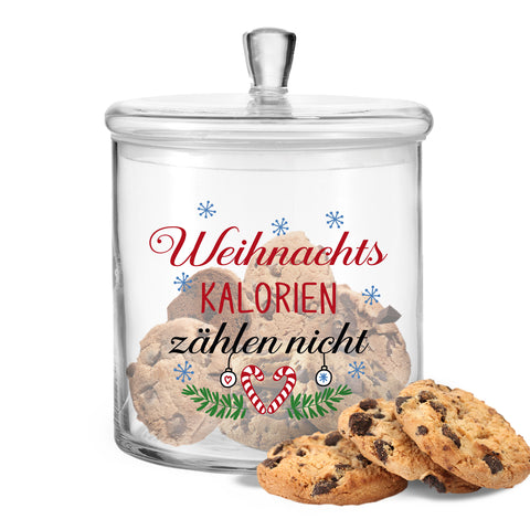 Leonardo Keksglas mit Motiv Weihnachts Kalorien zählen nicht