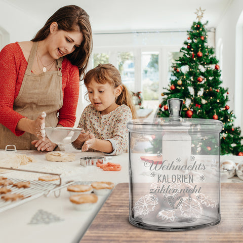 Leonardo Keksglas mit Motiv Weihnachts Kalorien zählen nicht
