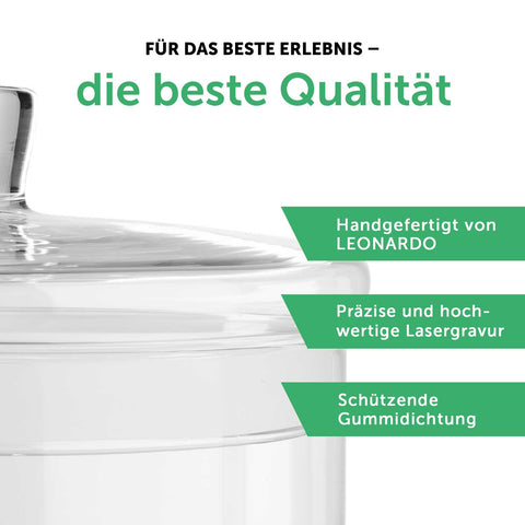 Leonardo Keksglas mit Gravur "Bester Papa der Welt"