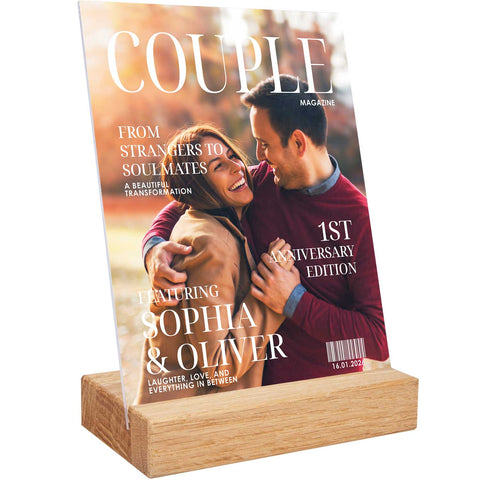 Love Magazine auf Acryl - Personalisiertes Geschenk mit Foto