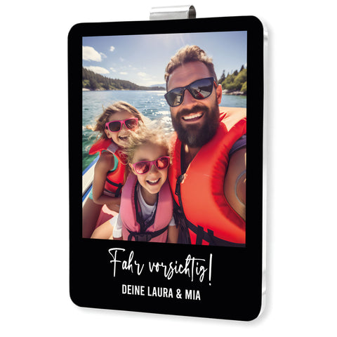 Personalisiertes Acryl mit Foto - Polaroid Magnet Clip