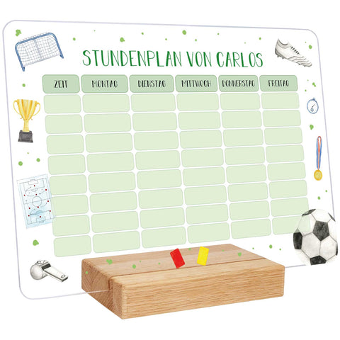 Personalisierter Stundenplan mit Namen in versch. Motiven