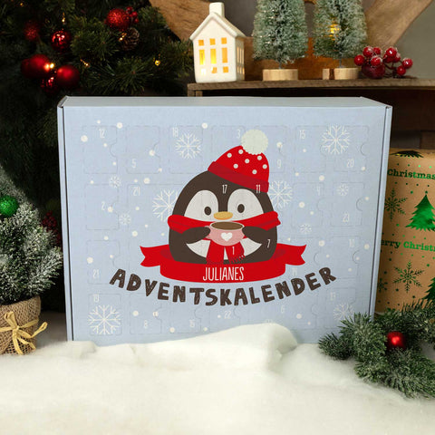 Personalisierter DIY Adventskalender mit Weihnachtstiere Design zum selbst Befüllen