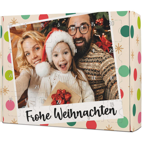 Personalisierter DIY Adventskalender mit Retro Foto Design zum selbst Befüllen